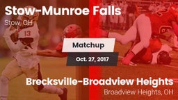 Matchup: Stow-Munroe Falls vs. Brecksville-Broadview Heights  2017