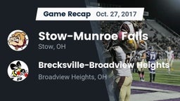 Recap: Stow-Munroe Falls  vs. Brecksville-Broadview Heights  2017