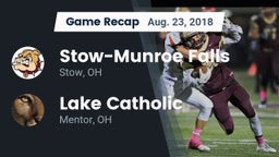 Recap: Stow-Munroe Falls  vs. Lake Catholic  2018