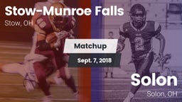 Matchup: Stow-Munroe Falls vs. Solon  2018