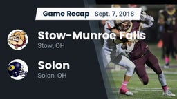 Recap: Stow-Munroe Falls  vs. Solon  2018