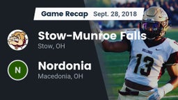 Recap: Stow-Munroe Falls  vs. Nordonia  2018