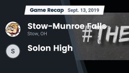 Recap: Stow-Munroe Falls  vs. Solon High 2019