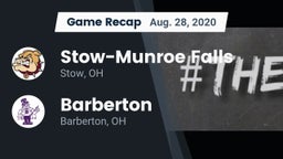 Recap: Stow-Munroe Falls  vs. Barberton  2020