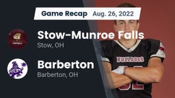 Recap: Stow-Munroe Falls  vs. Barberton  2022