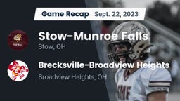 Recap: Stow-Munroe Falls  vs. Brecksville-Broadview Heights  2023