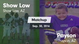 Matchup: Show Low vs. Payson  2016