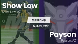 Matchup: Show Low vs. Payson  2017