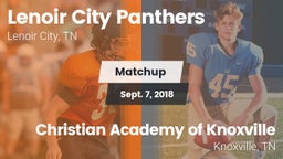 Matchup: Lenoir City Panthers vs. Christian Academy of Knoxville 2018