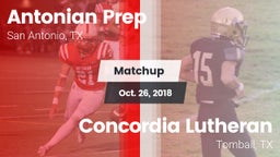 Matchup: Antonian Prep vs. Concordia Lutheran  2018