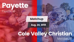 Matchup: Payette vs. Cole Valley Christian  2018