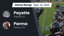 Recap: Payette  vs. Parma  2020