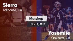 Matchup: Sierra vs. Yosemite  2016