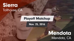 Matchup: Sierra vs. Mendota  2016