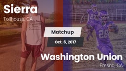 Matchup: Sierra vs. Washington Union  2017