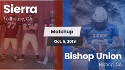 Matchup: Sierra vs. Bishop Union  2019