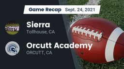 Recap: Sierra  vs. Orcutt Academy 2021