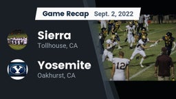 Recap: Sierra  vs. Yosemite  2022