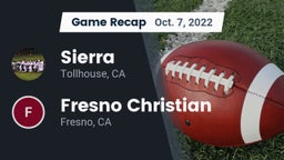 Recap: Sierra  vs. Fresno Christian 2022