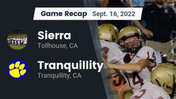 Recap: Sierra  vs. Tranquillity  2022