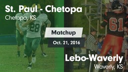Matchup: Chetopa vs. Lebo-Waverly 2016
