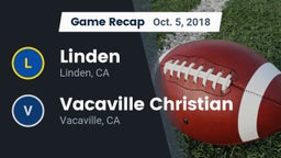 Recap: Linden  vs. Vacaville Christian  2018