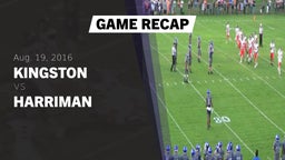 Recap: Kingston  vs. Harriman  2016