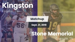 Matchup: Kingston vs. Stone Memorial  2018