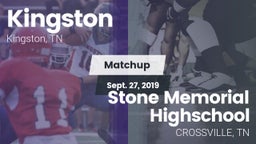 Matchup: Kingston vs. Stone Memorial Highschool 2019