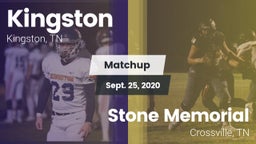 Matchup: Kingston vs. Stone Memorial  2020