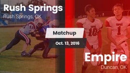 Matchup: Rush Springs vs. Empire  2016