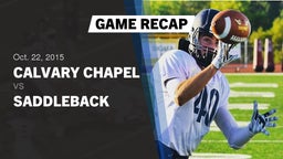 Calvary Chapel football highlights Recap: Calvary Chapel  vs. Saddleback 2015