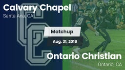 Matchup: Calvary Chapel vs. Ontario Christian  2018