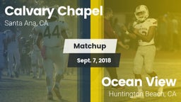 Matchup: Calvary Chapel vs. Ocean View  2018