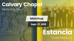 Matchup: Calvary Chapel vs. Estancia  2018
