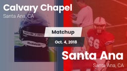 Matchup: Calvary Chapel vs. Santa Ana  2018