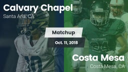 Matchup: Calvary Chapel vs. Costa Mesa  2018