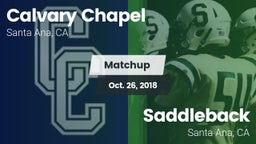Matchup: Calvary Chapel vs. Saddleback  2018