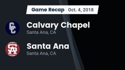 Recap: Calvary Chapel  vs. Santa Ana  2018