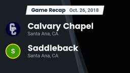 Recap: Calvary Chapel  vs. Saddleback  2018