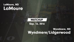 Matchup: LaMoure vs. Wyndmere/Lidgerwood  2016