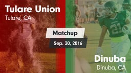 Matchup: Tulare Union vs. Dinuba  2016
