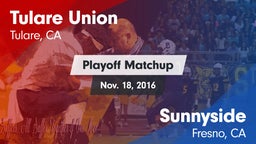 Matchup: Tulare Union vs. Sunnyside  2016