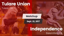 Matchup: Tulare Union vs. Independence  2017