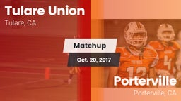 Matchup: Tulare Union vs. Porterville  2017
