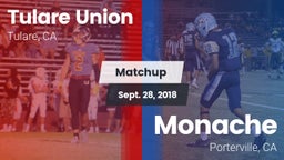 Matchup: Tulare Union vs. Monache  2018