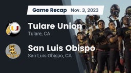 Recap: Tulare Union  vs. San Luis Obispo  2023