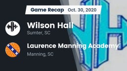Recap: Wilson Hall  vs. Laurence Manning Academy  2020