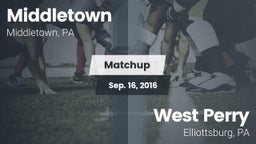 Matchup: Middletown vs. West Perry  2016