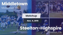 Matchup: Middletown vs. Steelton-Highspire  2016